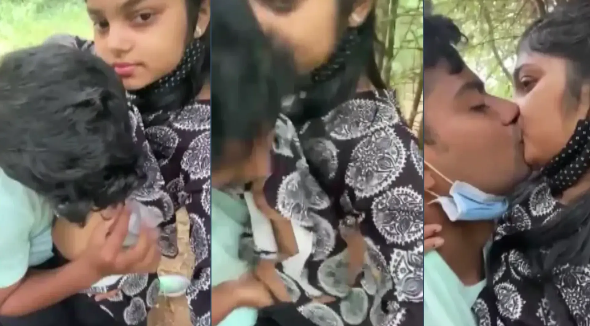 Cute village girl recording herself boobs sucked